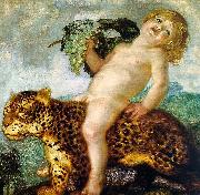 Franz von Stuck Boy Bacchus Riding on a Panther oil painting reproduction
